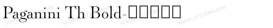 Paganini Th Bold字体转换